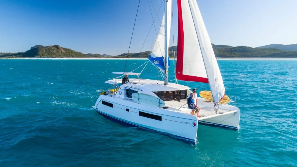 It's All About Me Leopard 40 sailing catamaran in the Whitsundays