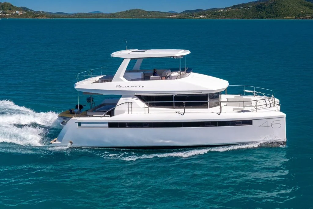 Ricochet Leopard 46.3 power catamaran in the Whitsundays