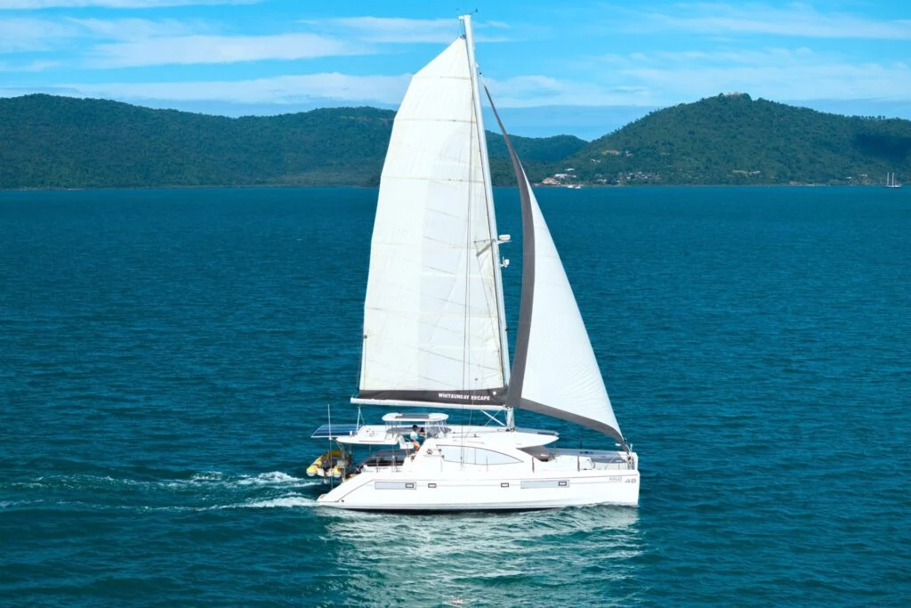 Argo Leopard 48.4 sailing catamaran in the Whitsundays