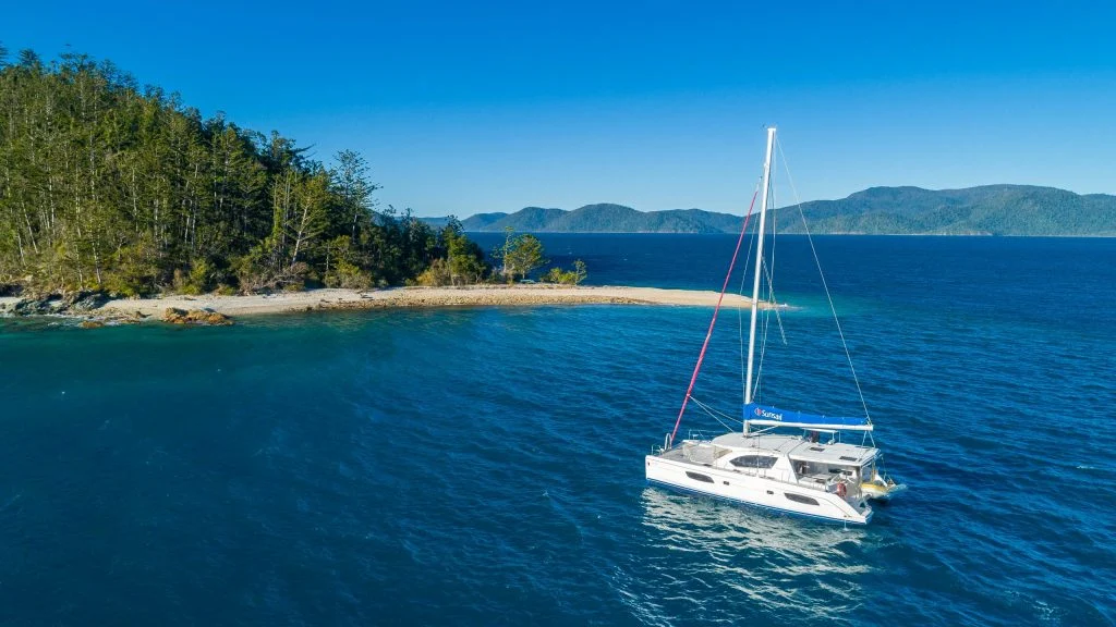 Happy Hour Leopard 44 sailing catamaran in the Whitsundays