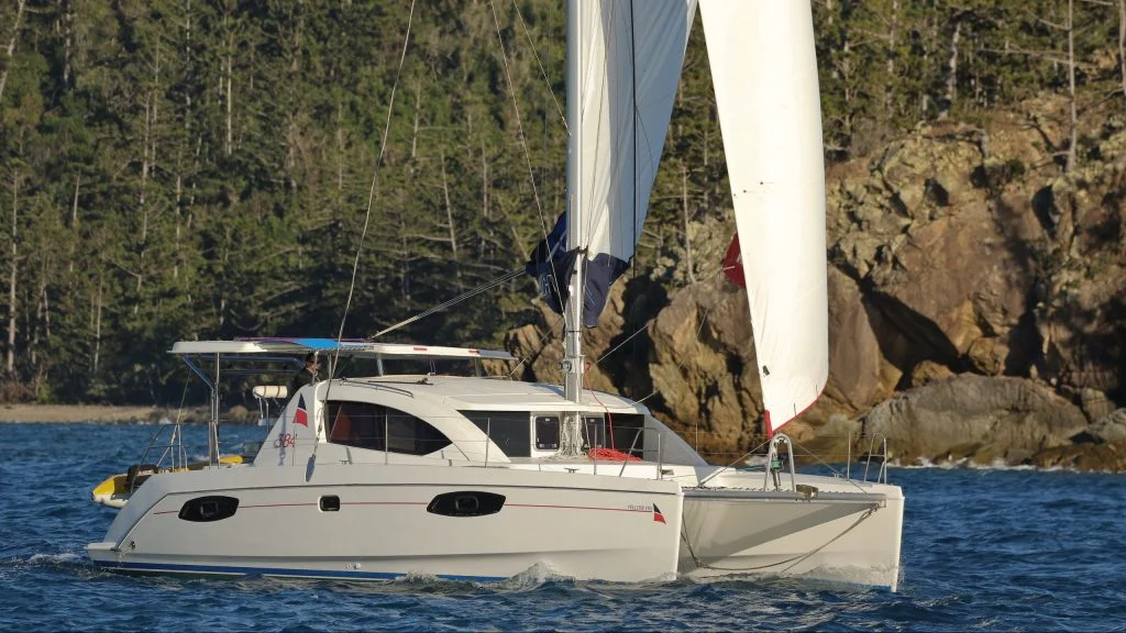 Yellow Fin Leopard 38 sailing catamaran in the Whitsundays