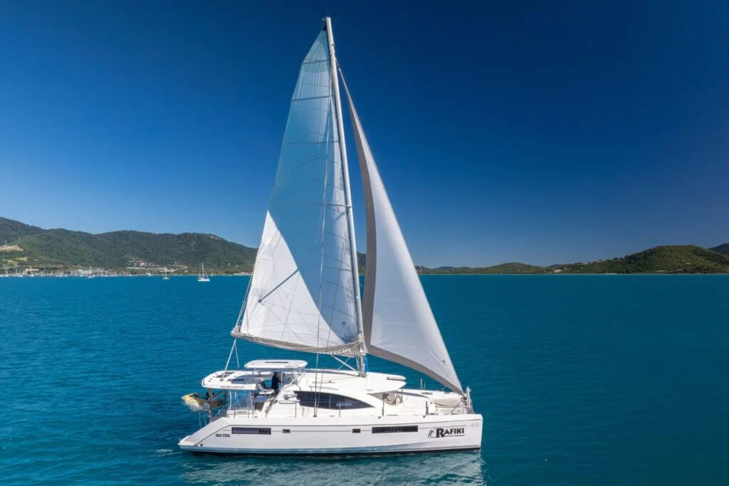 Rafiki Leopard 48.3 sailing catamaran in the Whitsundays